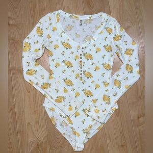 Floral Long Sleeve Kids One Piece